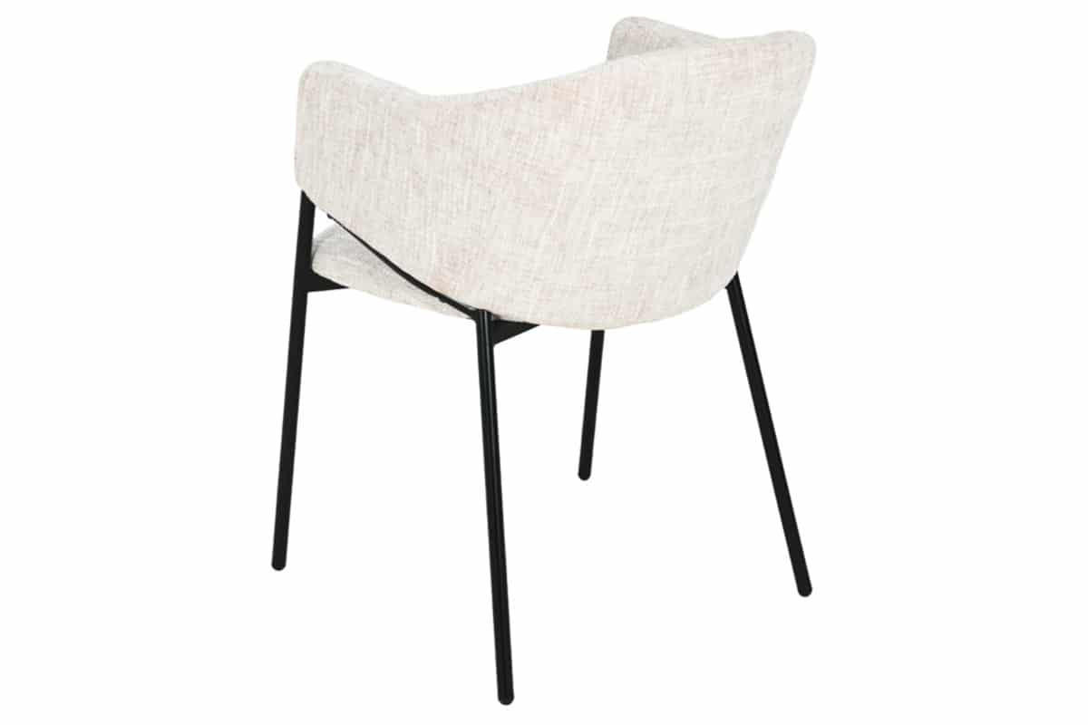 STUHL NOBLESSE Chenille Beige 80 cm - Beige/Schwarz, Kunststoff/Textil (52/77/60cm) - riess-ambiente