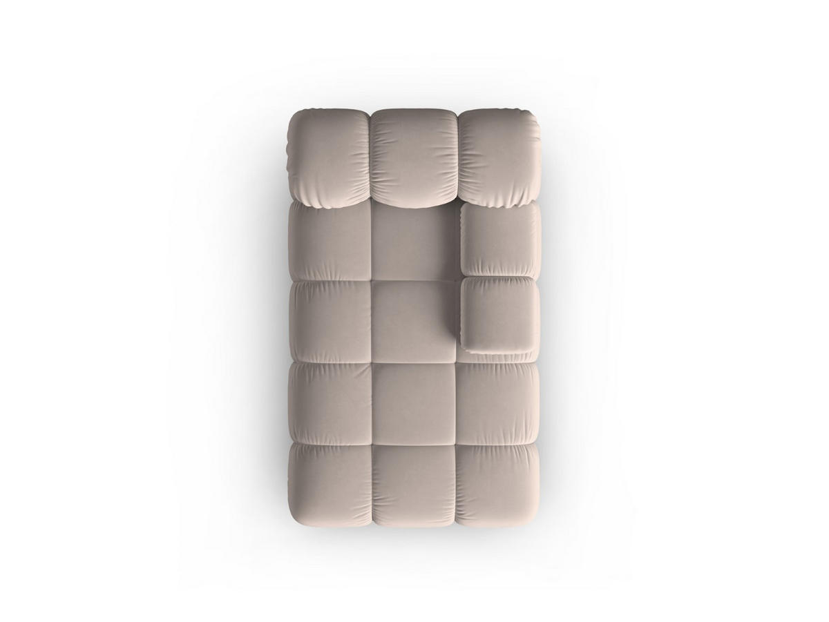 CHAISELONGUE rechts Bellis aus Samt beige - Beige, Textil (97/62/157cm) - Micadoni