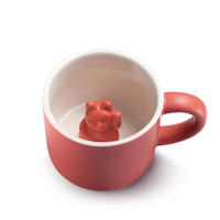 TIERTASSE Maneki Neko, Katze, Porzellan, Rot, 150 ml - Rot, Keramik (0.15L) - Donkey Products