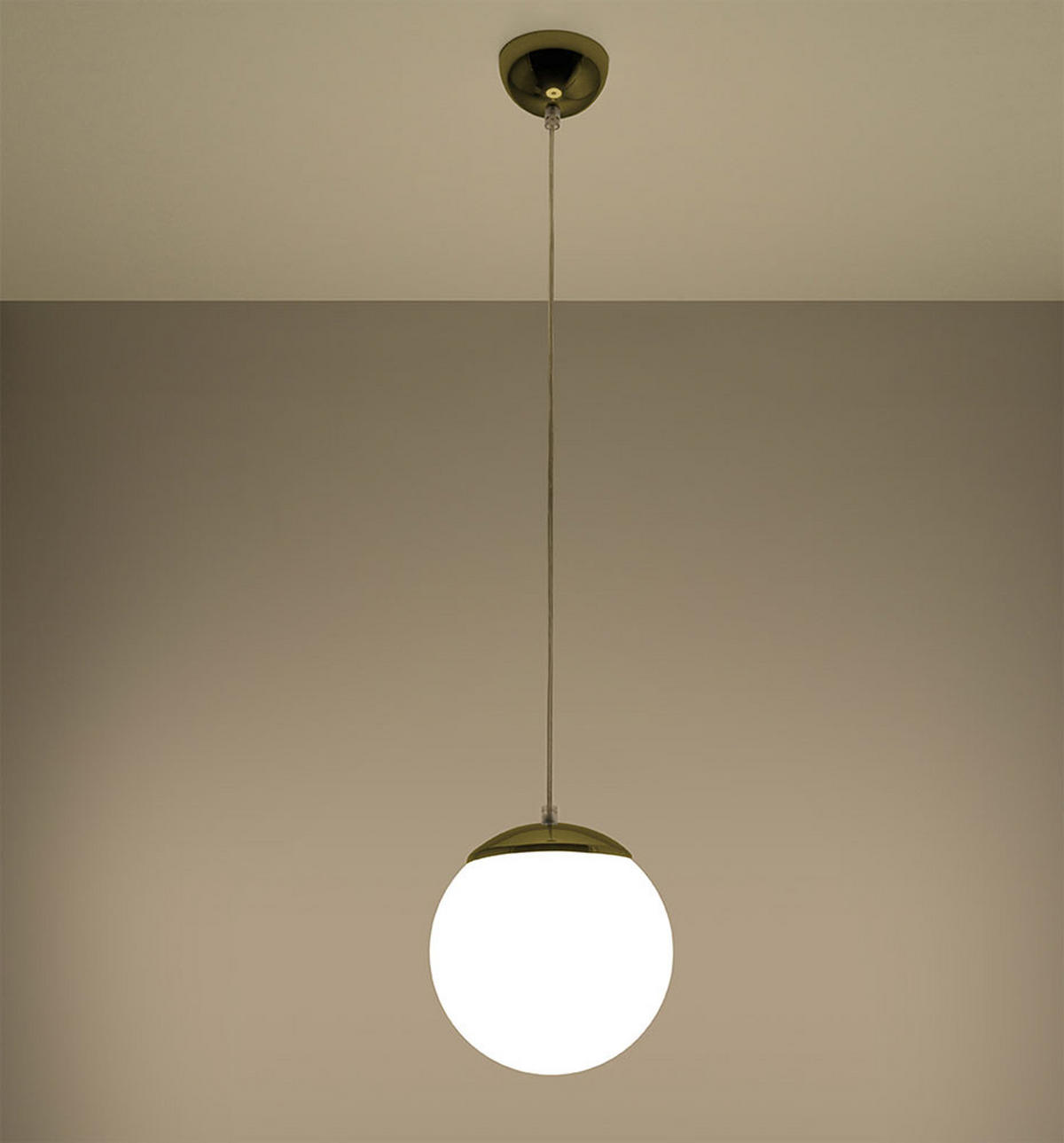 HÄNGELEUCHTE Ugo Stahl Gold Weiß - Goldfarben, Glas (20/20/80cm)