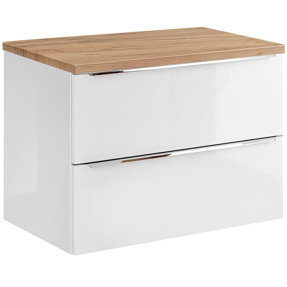 WASCHBECKENSCHRANK Toskana-56 - Weiß, Holzwerkstoff (81/60/46cm) - Lomado