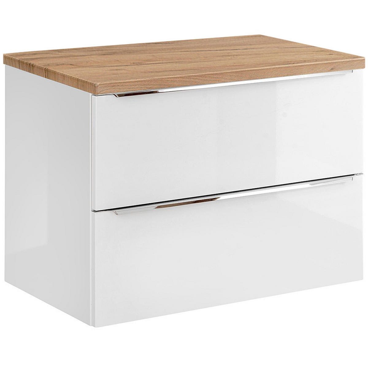 WASCHBECKENSCHRANK Toskana-56 - Weiß, Holzwerkstoff (81/60/46cm) - Lomado