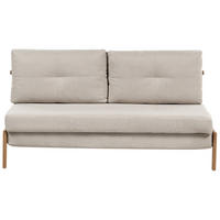 ROZKLÁDACÍ POHOVKA 2-místná béžová Edland - světle hnědá/béžová, textil (152/76/96cm) - Beliani