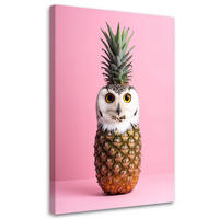 LEINWANDBILD Abstraktion 60x90cm - Rosa, Textil (60/90cm) - Feeby