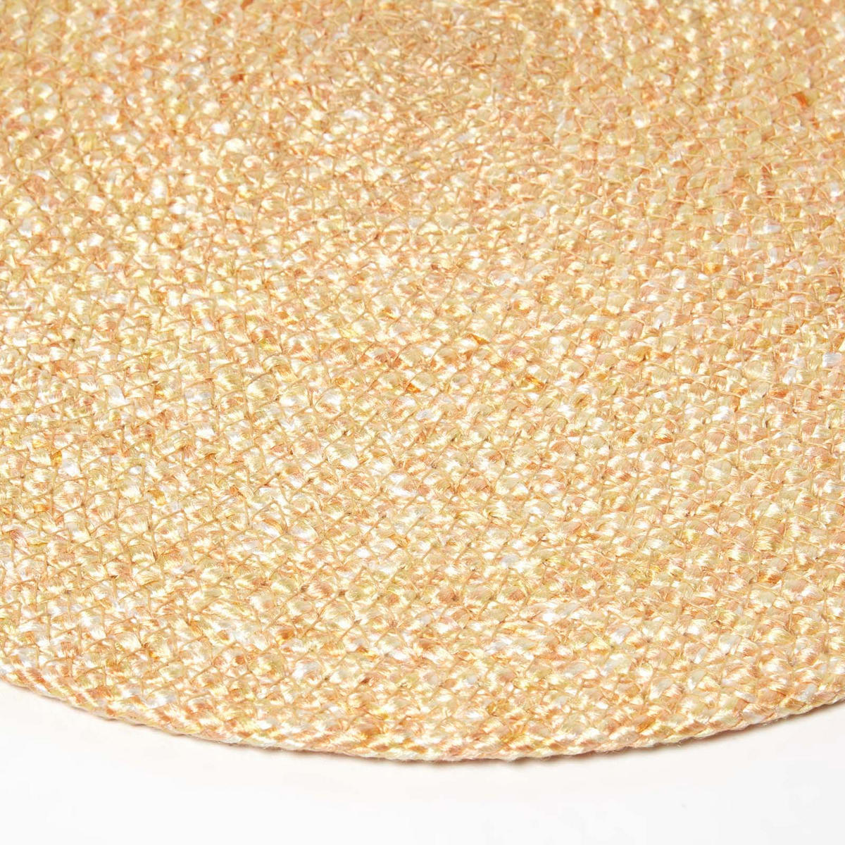 TISCHSET gold im 4er-Set, Platzsets rund geflochten, 40 cm - Goldfarben, Textil (40/40cm) - Homescapes