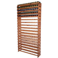 WEINREGAL VINOTECA FLEX PRO HxBxT 247x123x28cm 216 Flaschen auf 18 Ebenen Braun geölt - Braun, Holz (123/247/28cm) - PROREGAL
