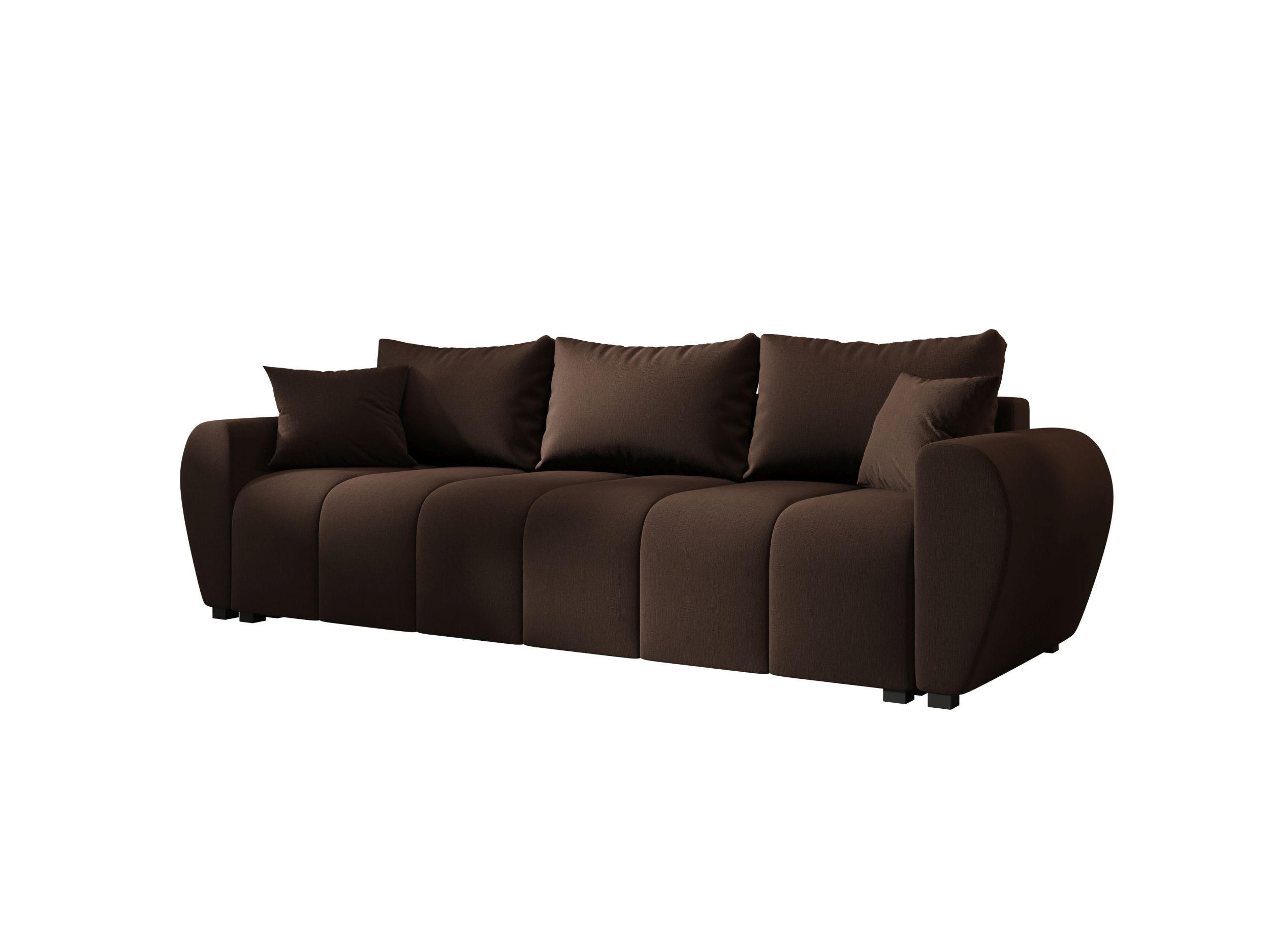 SOFA MOLISA mit Schlaffunktion COSMIC 800 mit Stauraum - Dunkelbraun, Textil (86/82/246cm) - Bedante