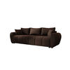 SOFA MOLISA mit Schlaffunktion COSMIC 800 mit Stauraum - Dunkelbraun, Textil (86/82/246cm) - Bedante