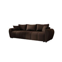 SOFA MOLISA mit Schlaffunktion COSMIC 800 mit Stauraum - Dunkelbraun, Textil (86/82/246cm) - Bedante