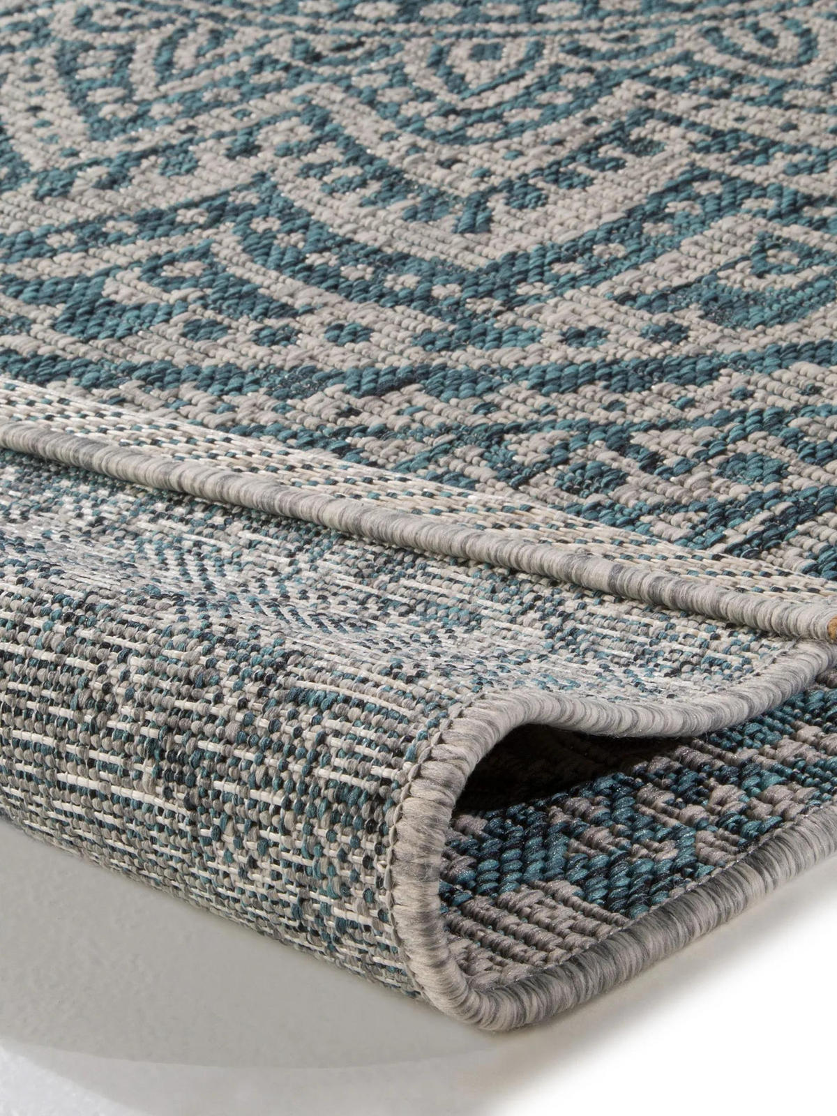 OUTDOORTEPPICH Cleo Beige/Blau 200x290 cm - Beige, Textil (200/290cm) - benuta Nest