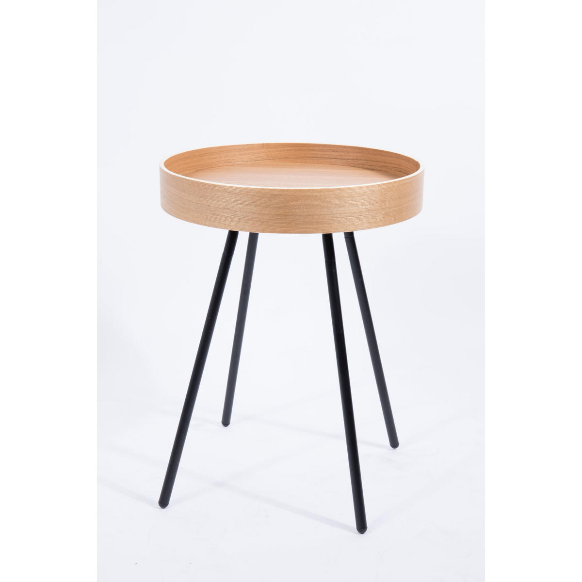 BEISTELLTISCH Oak Tray Rund 46,5 cm - Braun, Holz (46.5/46.5/55.5cm) - Zuiver