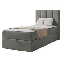 BOXBETT Rebos Single - H3 - Grau, Holz/Textil (90/200cm) - MIRJAN24