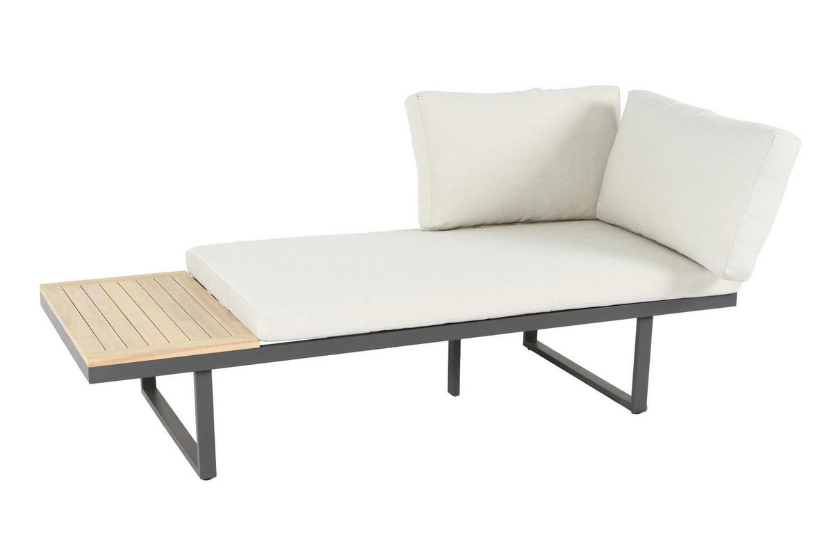 GARTEN-ECKLOUNGE Celano Beige Aluminium für 4 Personen - Grau, Kunststoff - Green Spirit