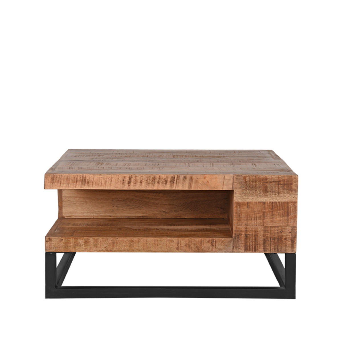 COUCHTISCH Cube Braun 80/80/40 cm - Beige, Holz (80/80/40cm) - LABEL51