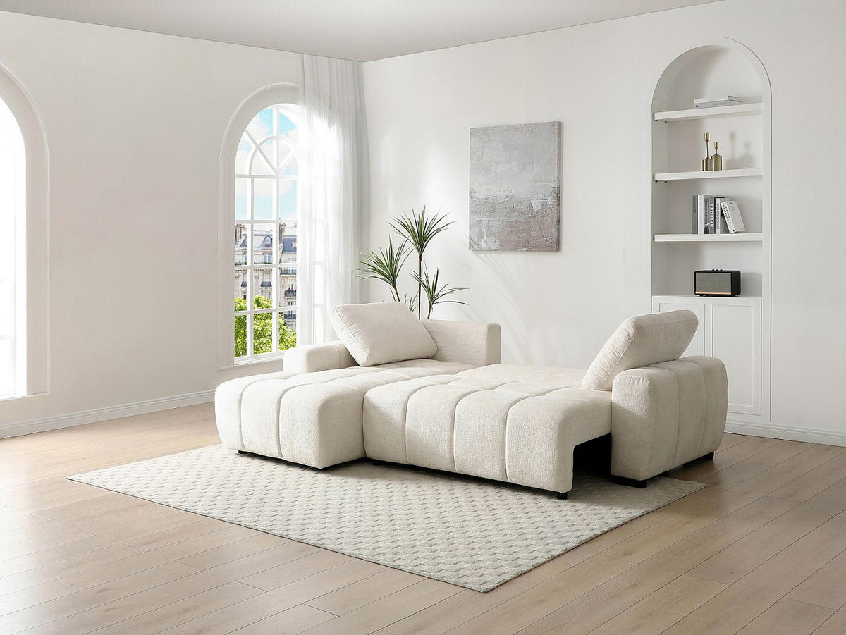 SCHLAFSOFA - 5 Personen - Stoff - Beige - - Beige, Textil (260/95/178cm) - Vente-Unique