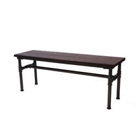 SITZBANK H10B Braun, Schwarz - Schwarz/Braun, Holz (120/45/35cm) - MCW
