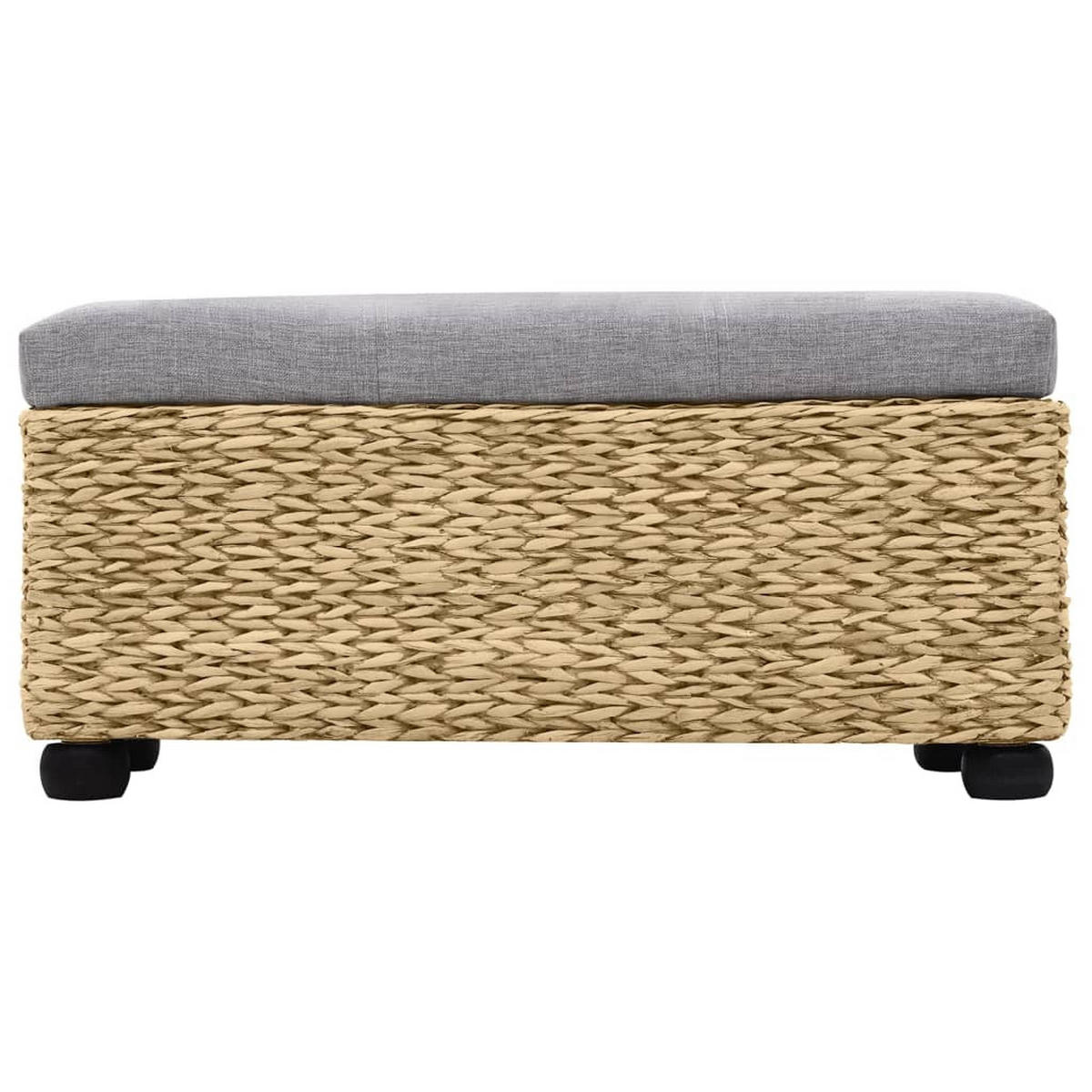 SITZBANK 2er Set Seegras Grau - Grau, Naturmaterialien (45/85/40cm) - vidaXL
