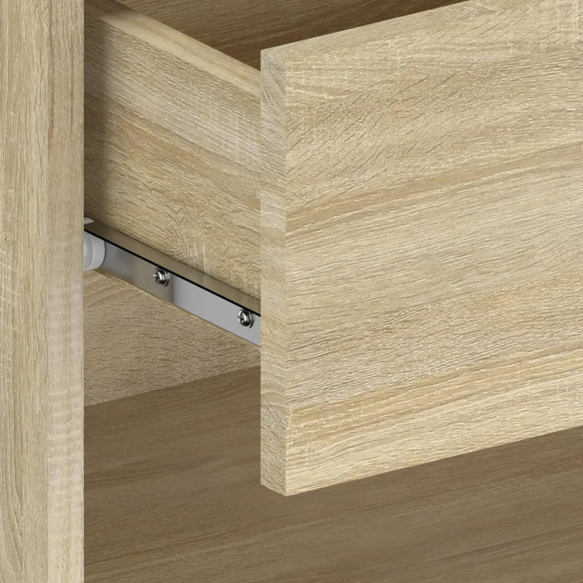 NACHTTISCH hängend mit 1 Schublade aus Holzwerkstoff in Sonoma-Eiche Dekor - Sonoma Eiche, Holz (46/30/29.5cm) - vidaXL
