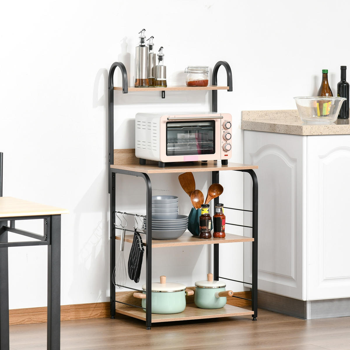 KÜCHENREGAL Braun 1 Stück - Braun, Holzwerkstoff (40/125/60cm) - GiPP