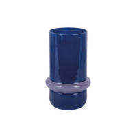 VASE Animado Anillo Medium - Blau - 22 cm - Blau, Glas (13.5/22cm) - Present Time