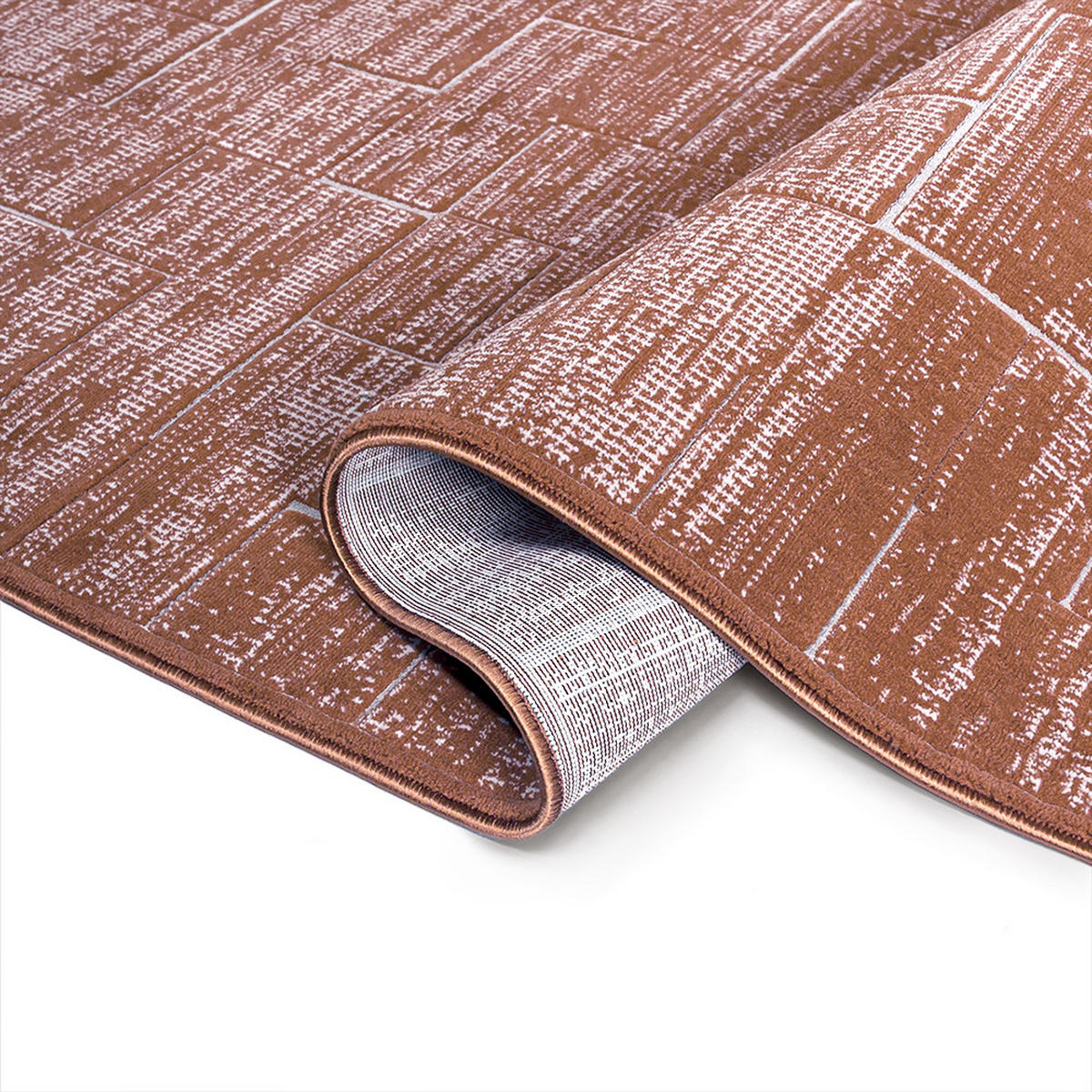 TEPPICH Alin Terracota Mazovia 120x170cm Rot Abstrakt Kurzflor - Rot, Textil (120/170cm) - Mazovia