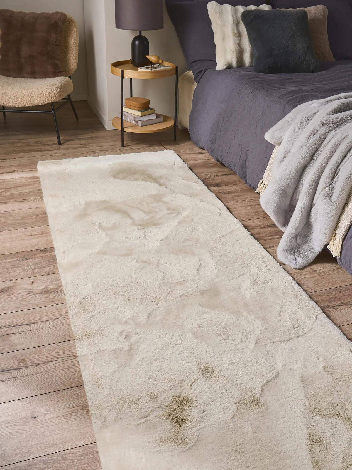 TEPISI od umjetnog krzna Dave krem 80x240 cm - krem, tekstil/plastika (80/240cm) - benuta Nest