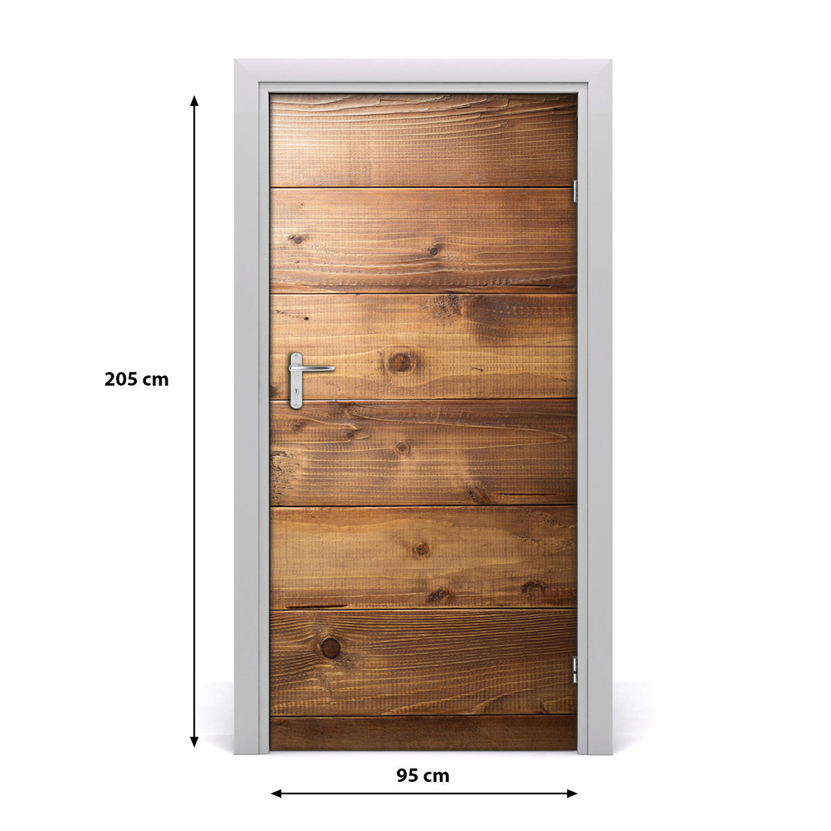 TÜRAUFKLEBER 95x205 cm Dekorativ für Türen - Eichefarben, Kunststoff (95/205/0.01cm) - TULUP