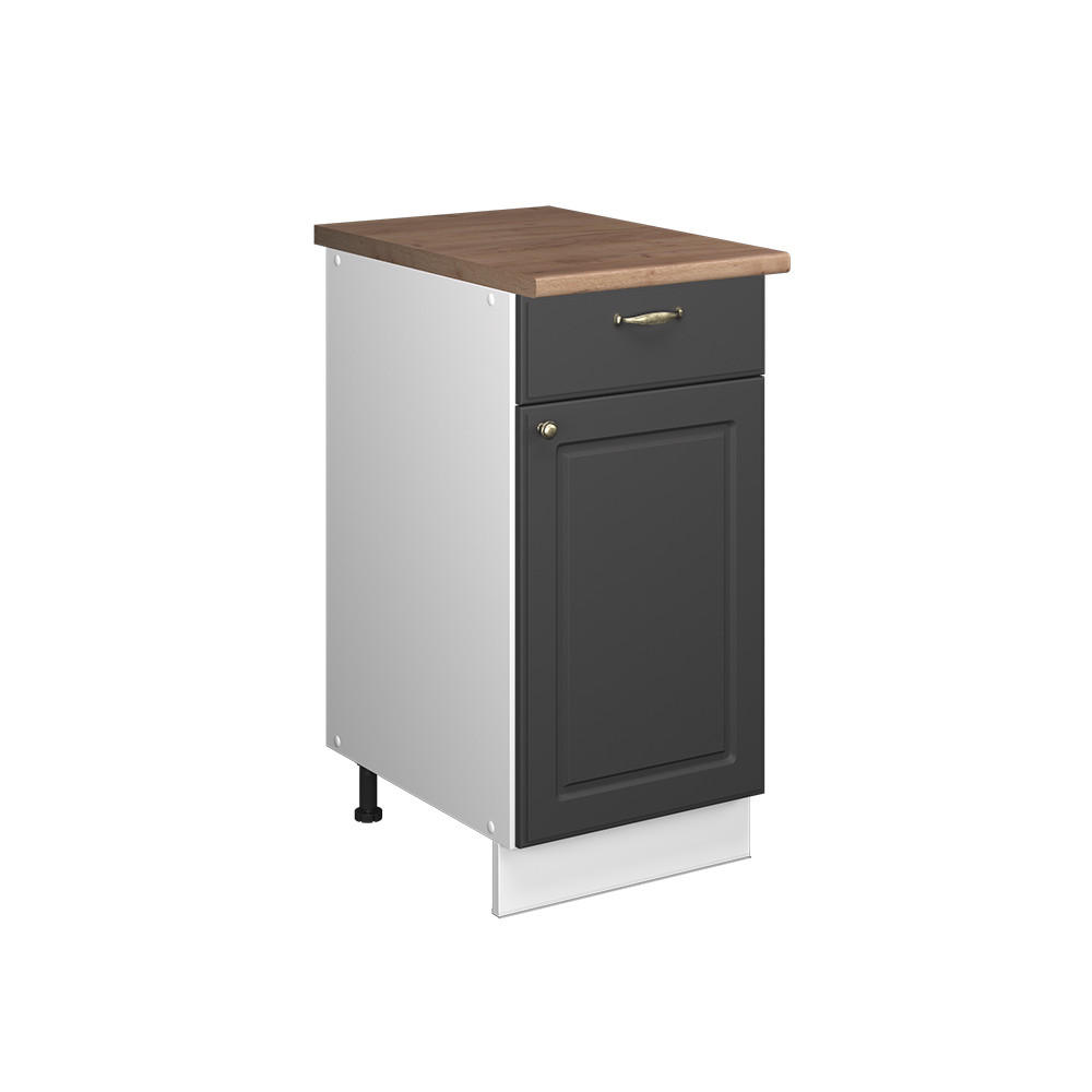 SPODNÍ SKŘÍŇKA PRO DŘEZ/VARNOU DESKU Fame-Line Anthrazit-Gold Landhaus 40 cm , PD Dub - bílá/antracitová, kompozitní dřevo (40/82/60cm) - Vicco