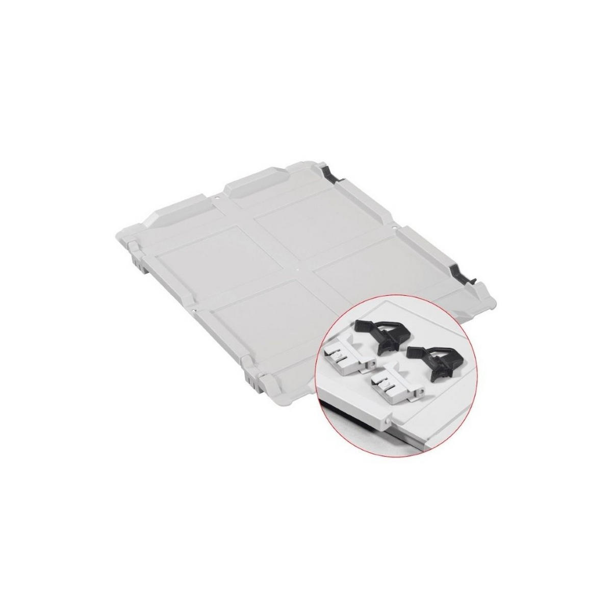 EUROBOX 5x Nextgen Economy Mit Scharnierdeckel Grau/Schwarz Griffe Geschlossen - Schwarz, Kunststoff (40/12/60cm) - PROREGAL