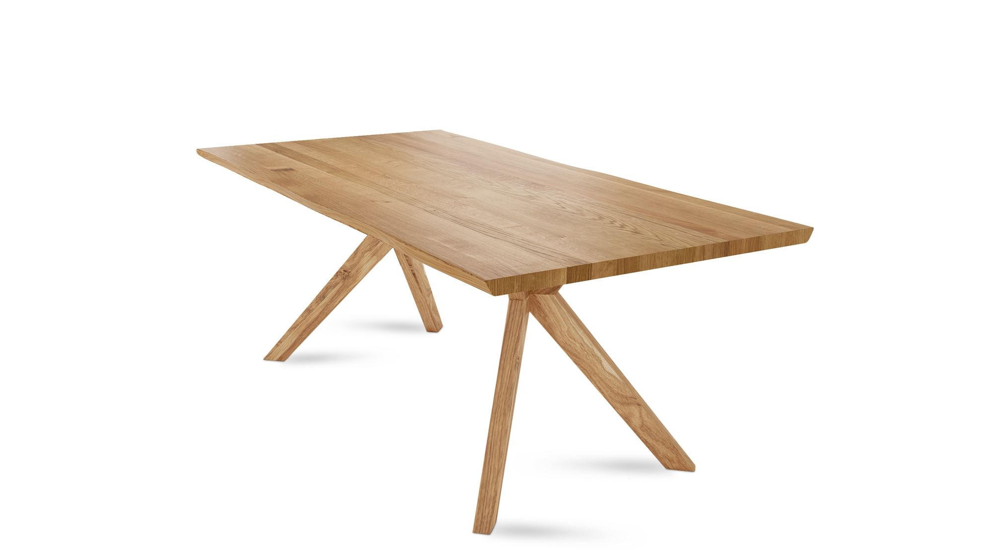 58aufmkessel Baumkantentisch Wildeiche 78x90x140 cm