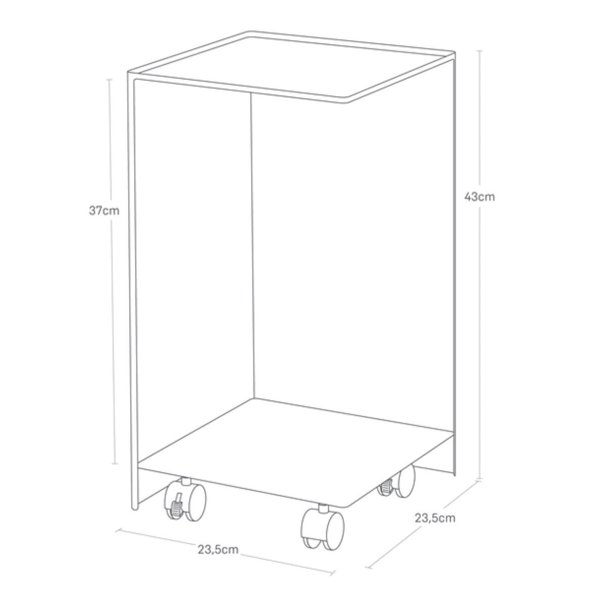 TOILETTENPAPIERHALTER mit rollen - tower 23,5/23,5/43 cm - Schwarz, Metall (23.5/43/23.5cm) - Yamazaki