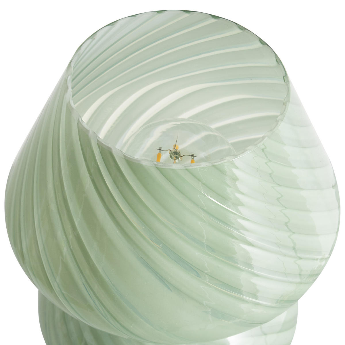 TISCHLEUCHTE Grün Lobo - Grün, Glas (14/14/18cm) - Beliani