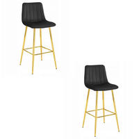 BARHOCKER Schwarz 43x49 cm POZZA Ergonomisches Sitzkissen - Schwarz, Metall (43/56/49cm)