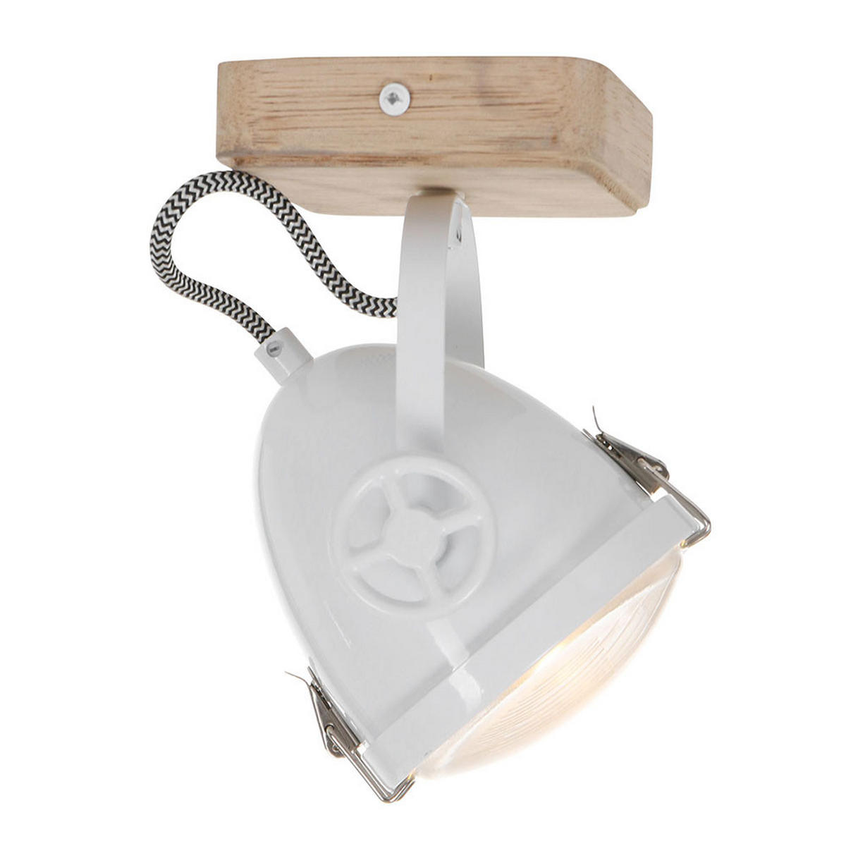 LED DECKENLEUCHTE Michelle Holz Weiß - Weiß, Holz (11/11/18cm)