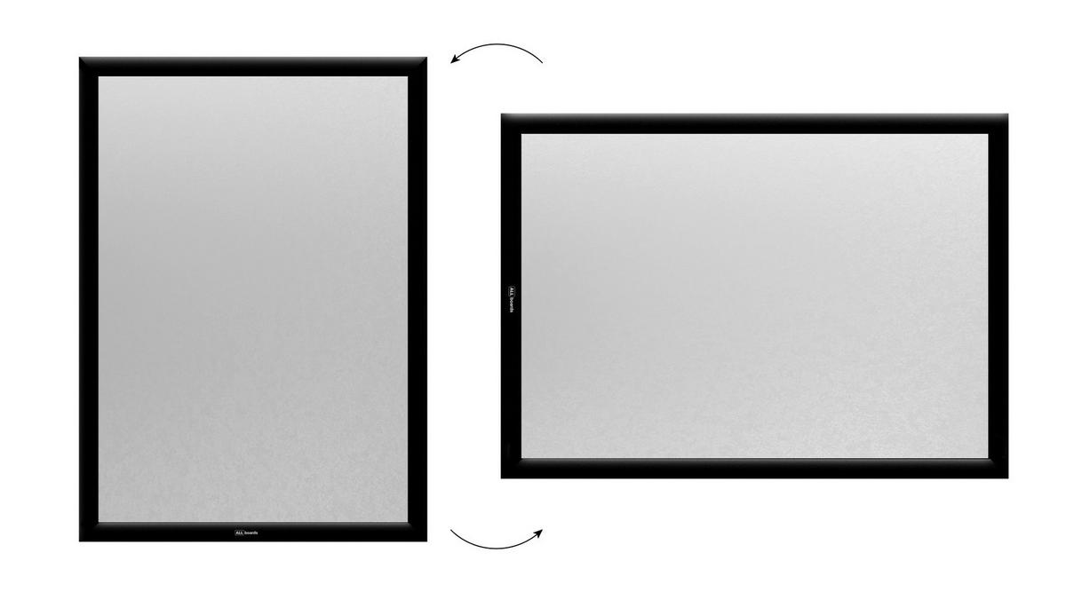 PLAKATRAHMEN, Klapprahmen A2-Format, Schwarz - Schwarz, Metall (42/59.4/2.5cm) - ALLboards