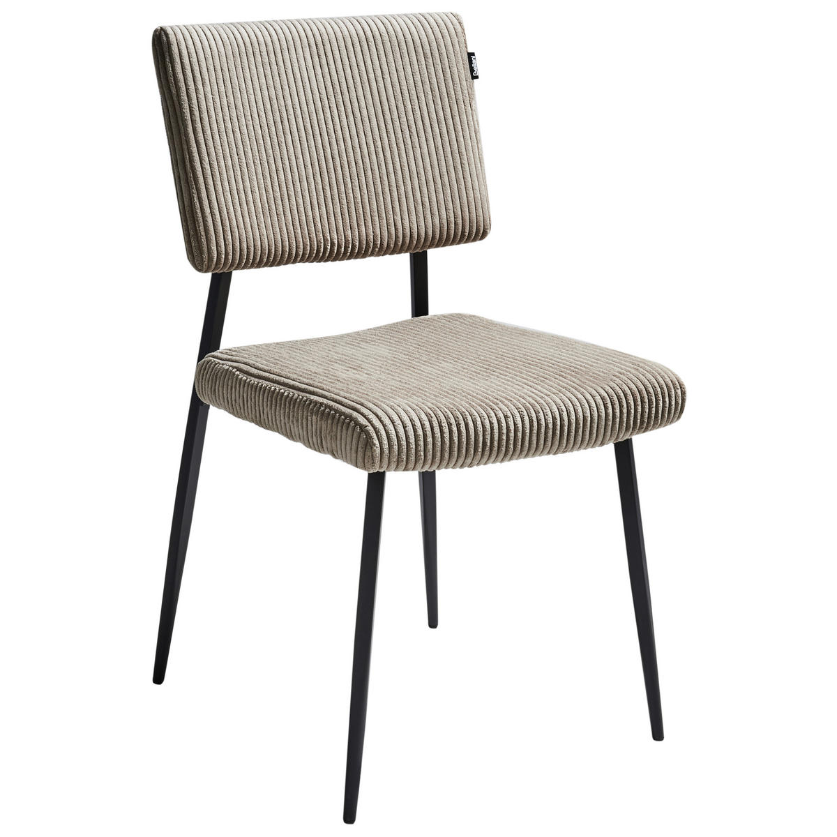 ESSZIMMERSTUHL 2er-Set Taupe Sturgis - Taupe/Schwarz, Textil (47/87/54cm) - Beliani