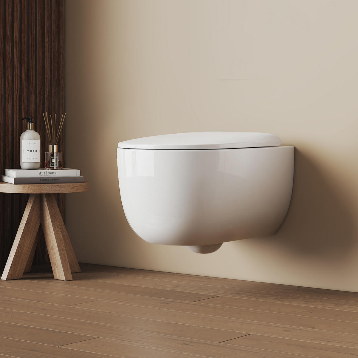 ZIDNI WC bez ruba CT03 bijeli sjaj 55,5/36,5 cm - bijela, keramika (36.5/36/55.5cm) - EMKE
