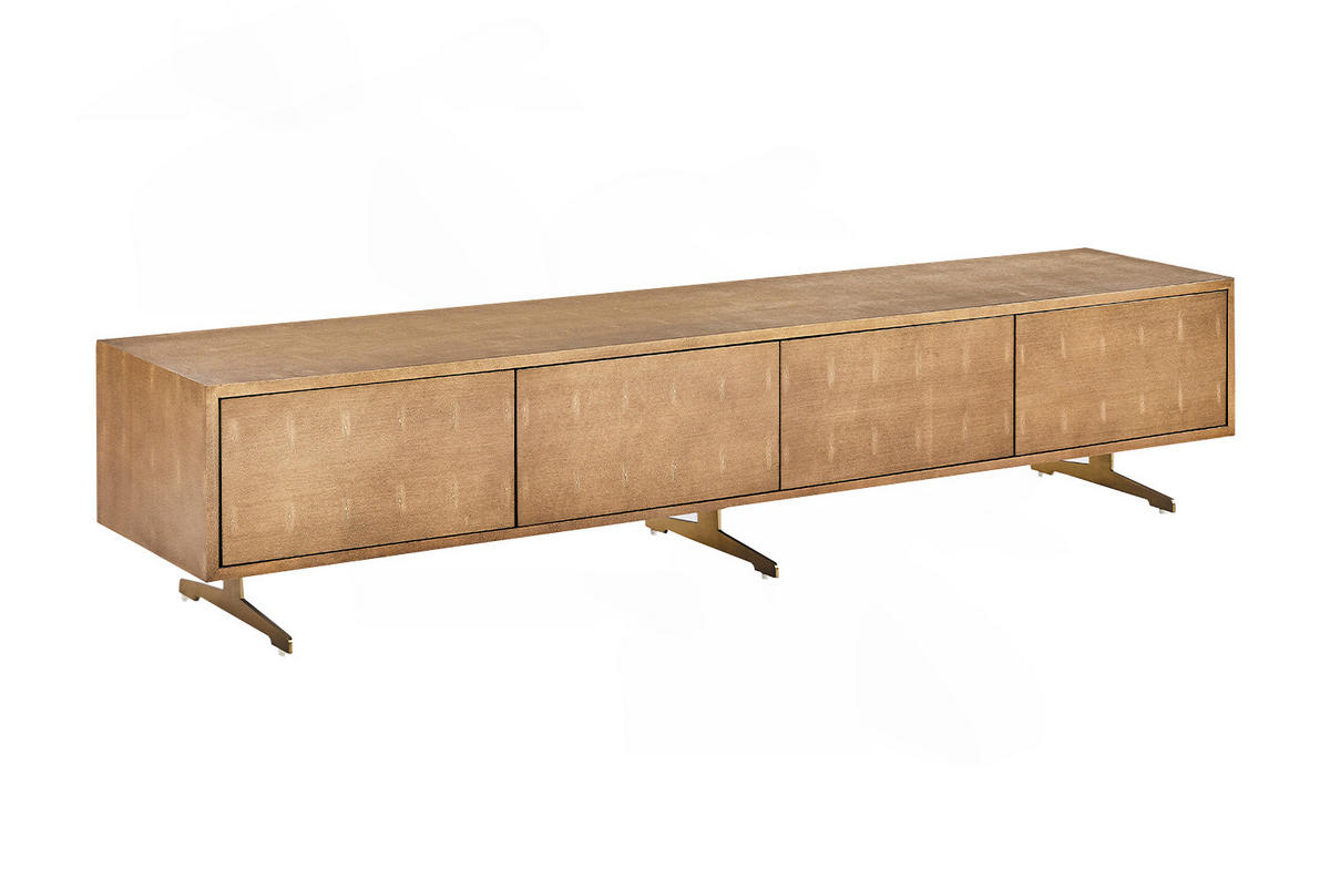 LOWBOARD GALA Gold Holz - Goldfarben, Holz/Metall (200/42/40cm) - KAWOLA
