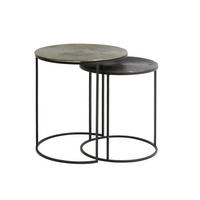 BEISTELLTISCH Talca Bronze Ø49/52 cm 2er-Set - Messingfarben/Bronzefarben, Metall (49/49/50.5cm) - Light & Living