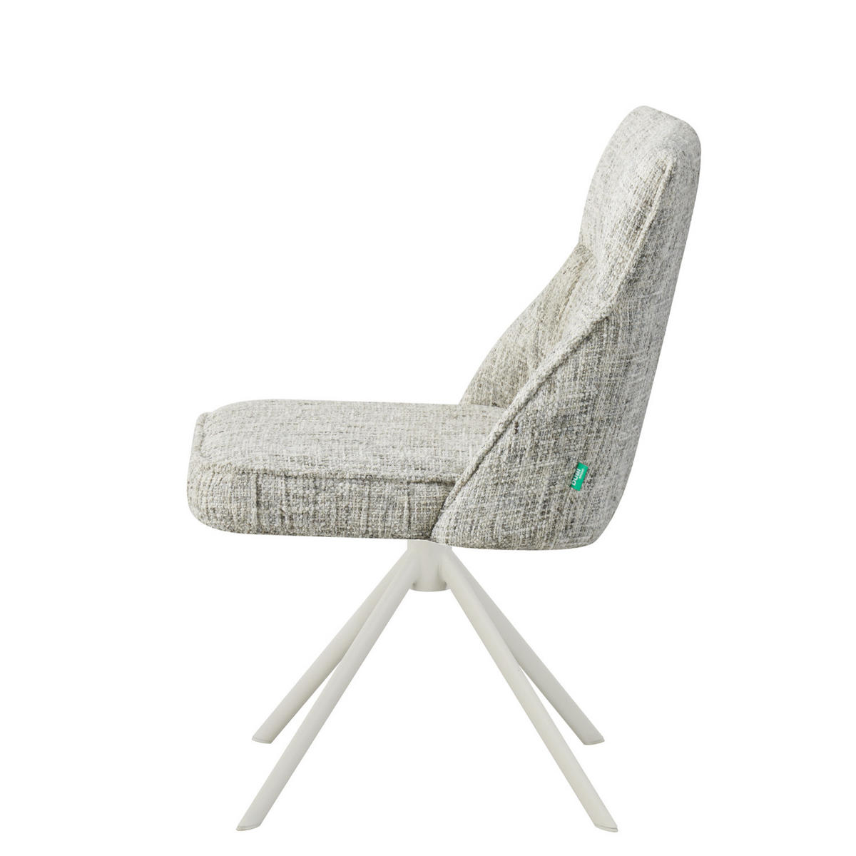 ESSZIMMERSTUHL LINNEA 2er-Set - Hellgrau/Weiß, Textil/Metall (49/84/62cm) - DUBI Möbel
