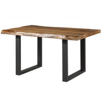 BAUMTISCH Mango 160x90x77 natur lackiert / U-Beine anthrazit matt FREEFORM 5 - Naturfarben, Holz (160/90/77cm) - Massivmoebel24