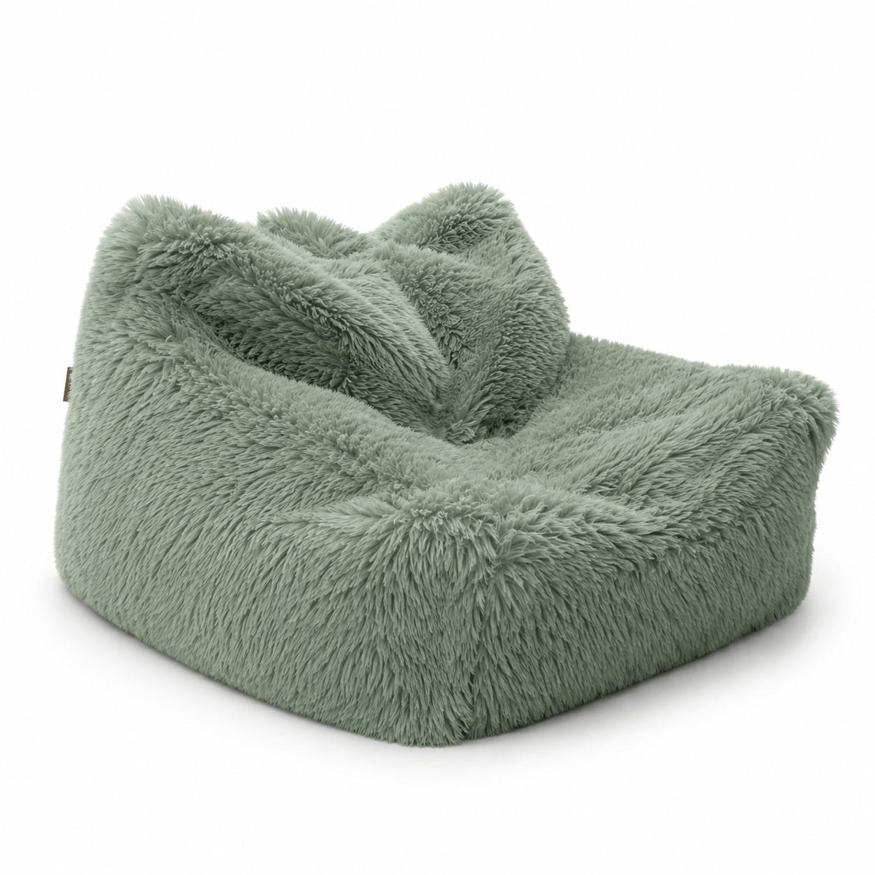 SITZSACK Mammoth flauschig - Salbeigrün, Textil (60/50/70cm) - MeowBaby