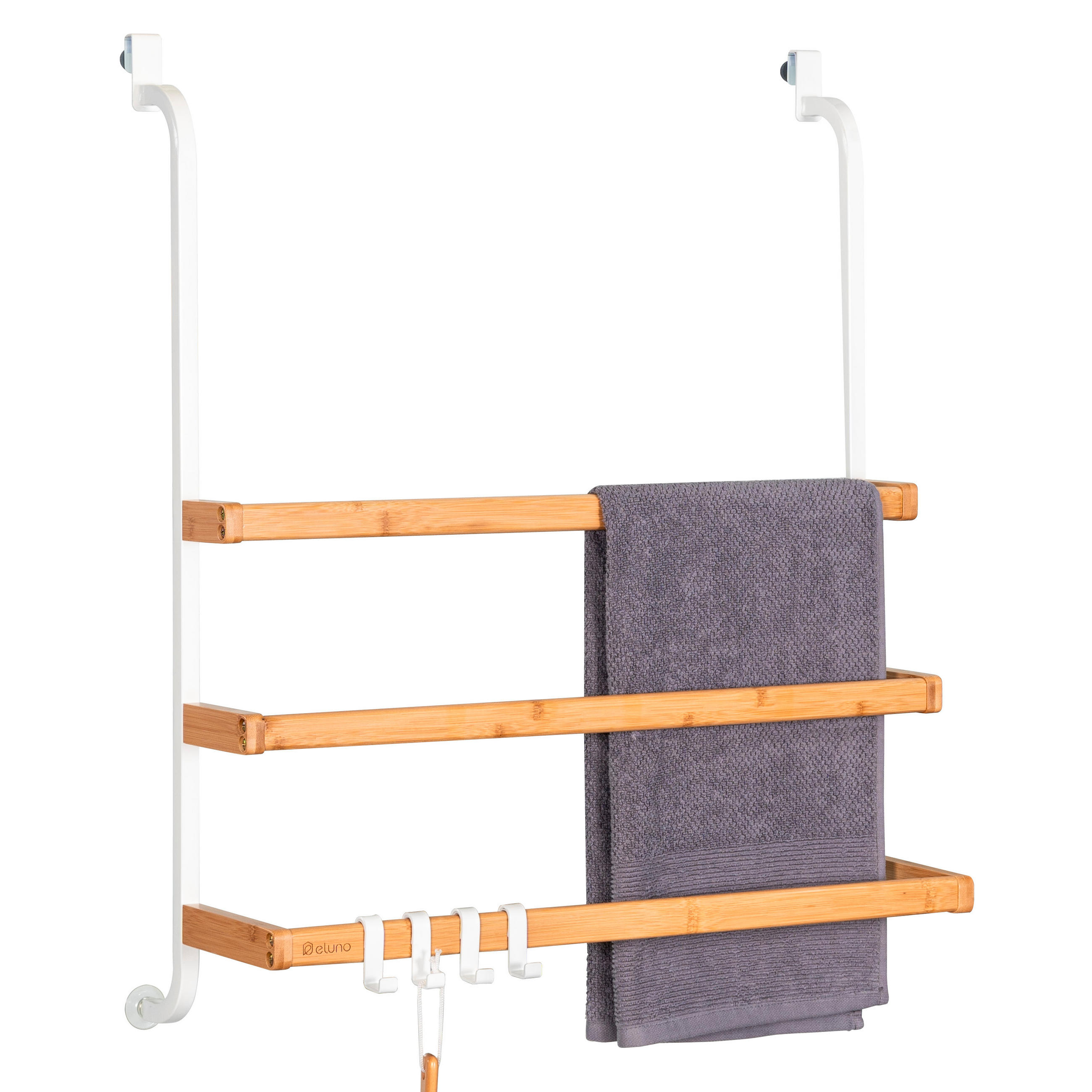 HANDTUCHHALTER, weiß - Weiß, Holz (63.5/77.5/21cm) - eluno