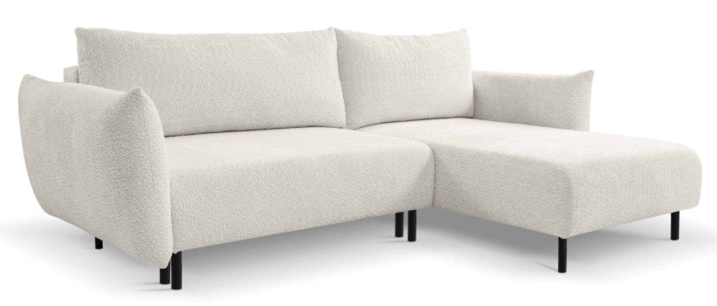 ECKSOFA Creme DELI Mit Schlaffunktion Rechts - Beige, Textil (257/171cm) - Sepro Meble