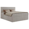 BOXSPRINGBETT TILIANO 180/200 - Hellgrau Cord - H4 - světle šedá, textil (180/200cm) - MKS