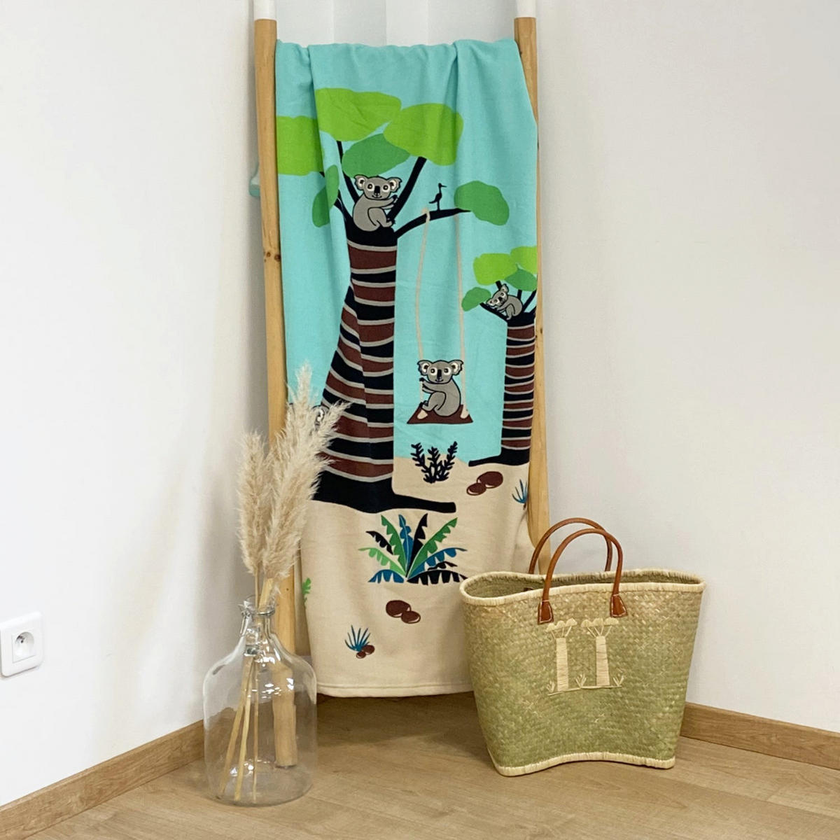 MIKROFASER-STRANDTUCH Kind Swing - Blau, Textil (70/140cm) - LE COMPTOIR DE LA PLAGE