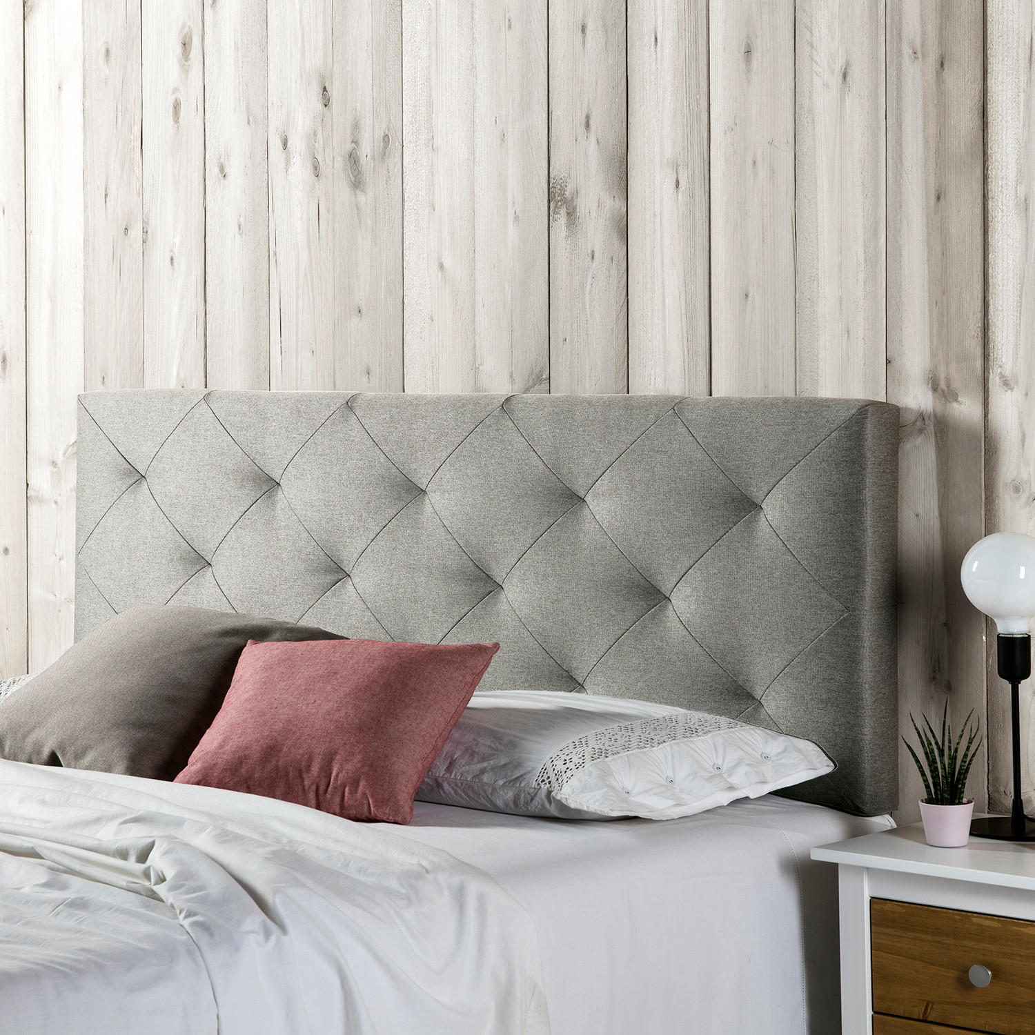 KOPFTEIL 140x60 cm Milan grau - Grau, Textil (8/60/140cm) - VS Venta-stock
