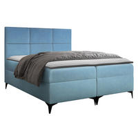 BOXBETT Fava - Blau, Holz/Textil (140/200cm) - MIRJAN24