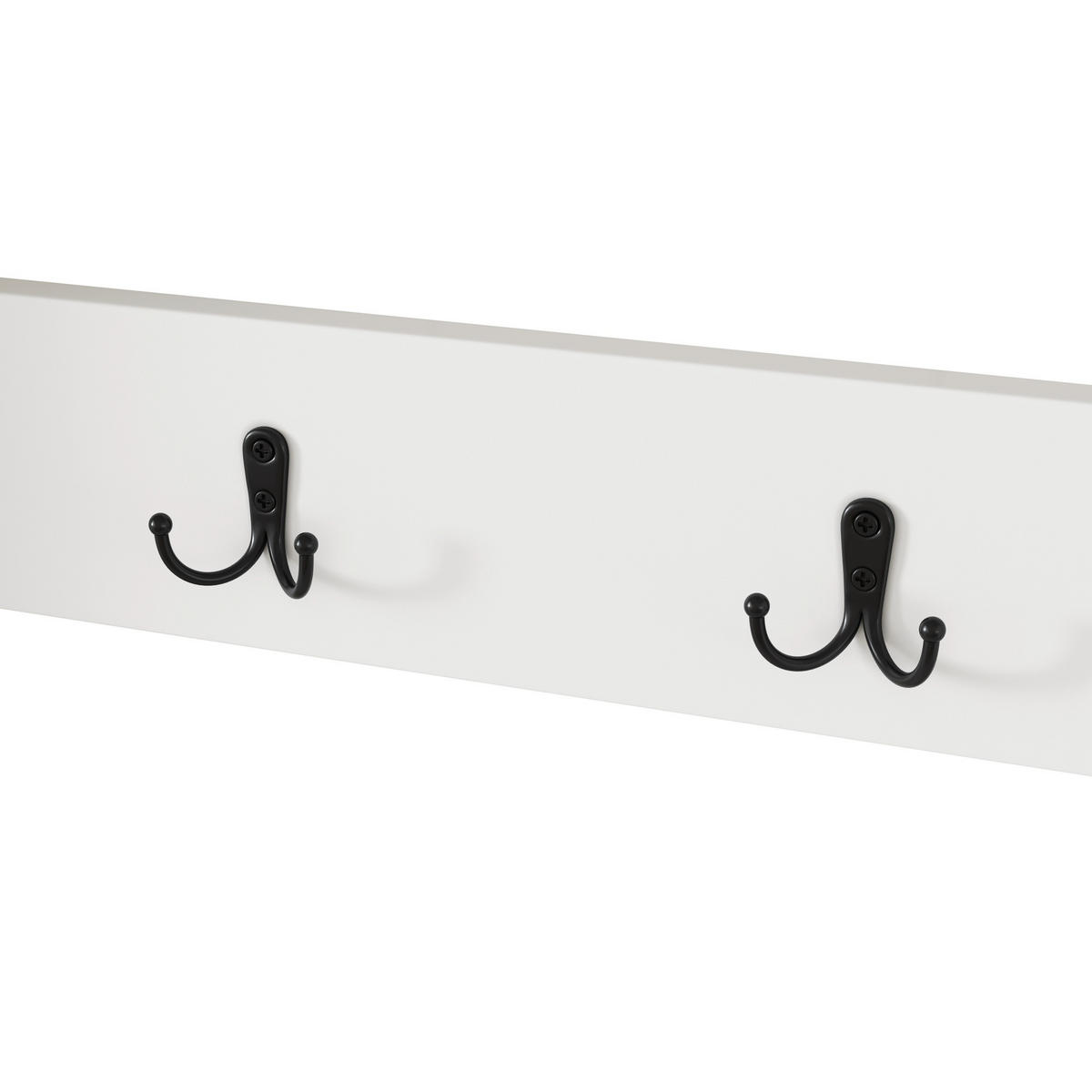 SCHUHSCHRANK aus Spanplatte 70x25x165cm in Weiß mit 8 Haken - Weiß, Holzwerkstoff (70/165/25cm) - Modfu