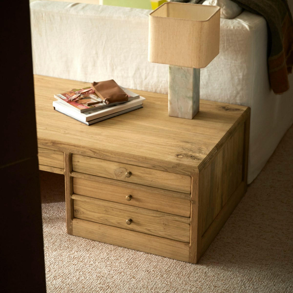 COUCHTISCH Issa Natur aus Teak - Naturfarben, Holz (60/100/37cm) - Tikamoon